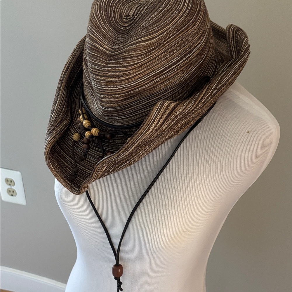 COWGIRL HAT Beaded embellished bendable cowboy hat spf PROTECTED - Picture 2 of 12